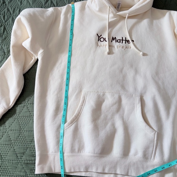 Happiness Project "You Matter" Cream Graphic Hoodie XL - Picture 7 of 9